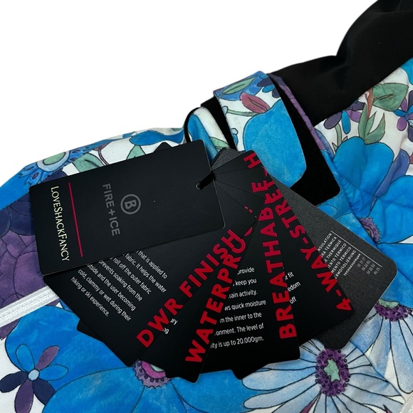 Bogner FIRE+ICE x LoveShackFancy Ivie Floral Ski Bib Pants XS Rare NWT - Picture 12 of 16